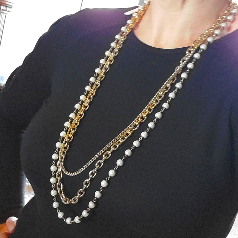 Triple strand necklace, NWT